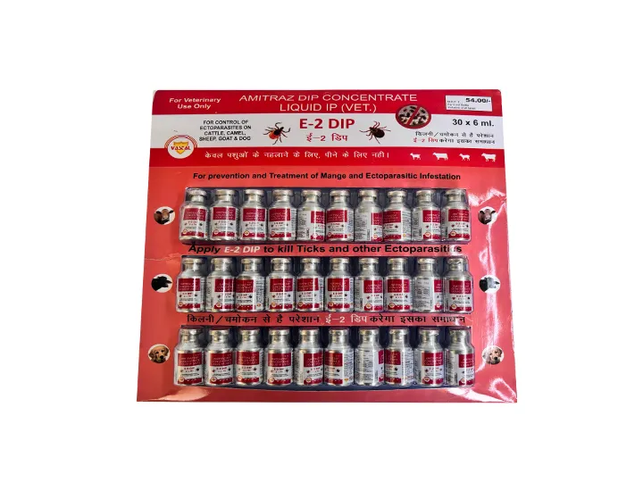 E2 Dip Inj 6ml For the Control Against Both External & Internal Parasites