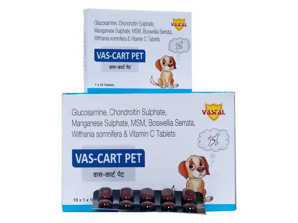 VAS-CART PET – Daily Dog & Cat Tablet for Joint Support, Flexibility & Mobility