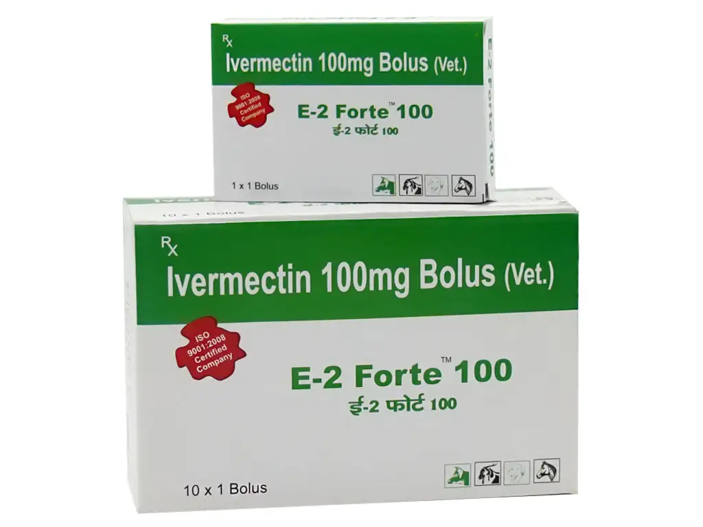 E-2 Forte 100 mg Bolus  Control Against Both External & Internal Parasites