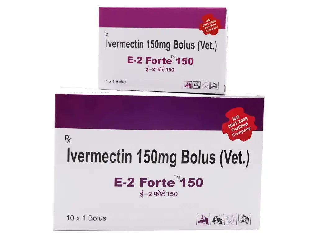 E-2 FORTE 150 mg | Control Against Both External & Internal Parasites