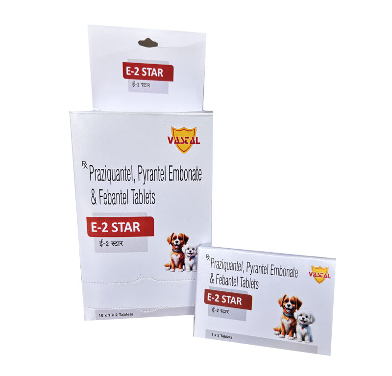 E-2 STAR TABLET De-Wormer for your pet